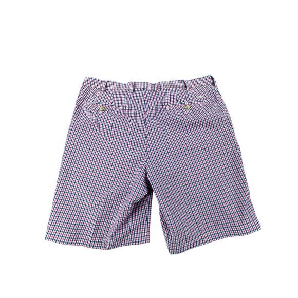 Peter Millar Crown Sport Mens Checkered Shorts Size 38 Chino - Picture 4 of 8
